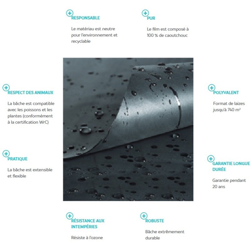 Bache Epdm Oasefol largeur 10,06 M