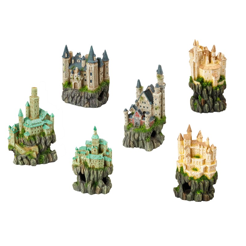 Ad castle on rock 9x8x15cm