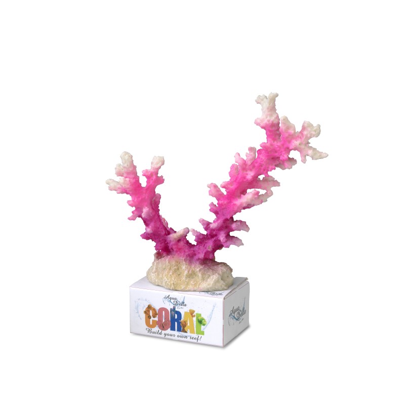 Ad coral module staghorn coral l - 19,5x13,5x6cm rose/blanc